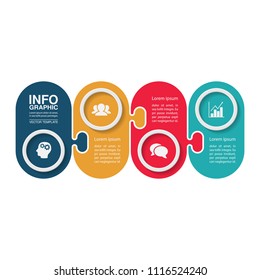 Vector infographic template for diagram, graph, presentation, chart, business concept with 4 options.
