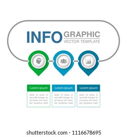 Vector infographic template for diagram, graph, presentation, chart, business concept with 3 options.