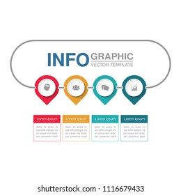 Vector infographic template for diagram, graph, presentation, chart, business concept with 4 options.