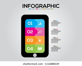 Vector infographic template for diagram, graph, presentation, chart, business concept with 4 options.