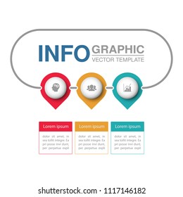 Vector infographic template for diagram, graph, presentation, chart, business concept with 3 options.