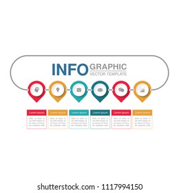 Vector infographic template for diagram, graph, presentation, chart, business concept with 6 options.