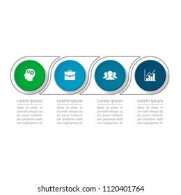 Vector infographic template for diagram, graph, presentation, chart, business concept with 4 options.