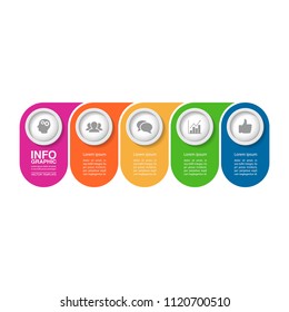Vector infographic template for diagram, graph, presentation, chart, business concept with 5 options.