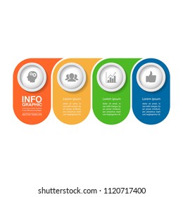 Vector infographic template for diagram, graph, presentation, chart, business concept with 4 options.
