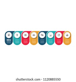 Vector infographic template for diagram, graph, presentation, chart, business concept with 8 options.
