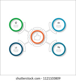 Vector infographic template for diagram, graph, presentation, chart, business concept with 4 options.