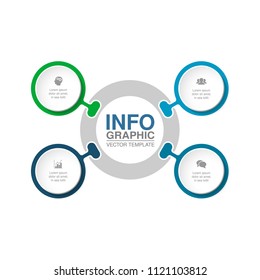 Vector infographic template for diagram, graph, presentation, chart, business concept with 4 options.
