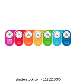 Vector infographic template for diagram, graph, presentation, chart, business concept with 7 options.