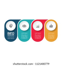 Vector infographic template for diagram, graph, presentation, chart, business concept with 4 options.