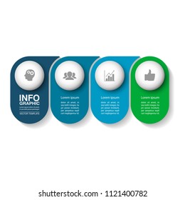 Vector infographic template for diagram, graph, presentation, chart, business concept with 4 options.