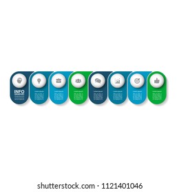Vector infographic template for diagram, graph, presentation, chart, business concept with 8 options.