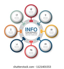 Vector infographic template for diagram, graph, presentation, chart, business concept with 8 options.