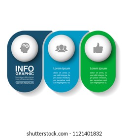Vector infographic template for diagram, graph, presentation, chart, business concept with 3 options.