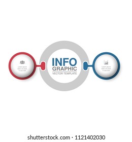 Vector infographic template for diagram, graph, presentation, chart, business concept with 2 options.