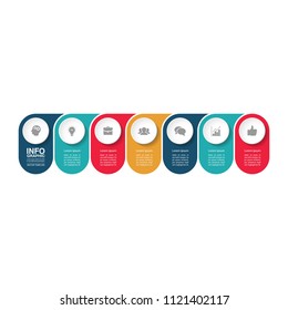 Vector infographic template for diagram, graph, presentation, chart, business concept with 7 options.