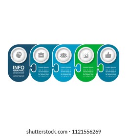 Vector infographic template for diagram, graph, presentation, chart, business concept with 5 options.