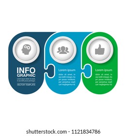 Vector infographic template for diagram, graph, presentation, chart, business concept with 3 options.