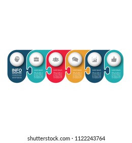 Vector infographic template for diagram, graph, presentation, chart, business concept with 6 options.