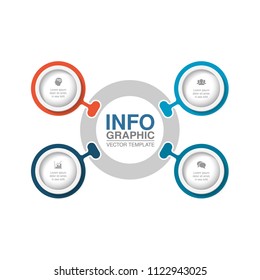 Vector infographic template for diagram, graph, presentation, chart, business concept with 4 options.
