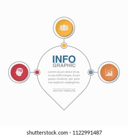 Vector infographic template for diagram, graph, presentation, chart, business concept with 3 options.