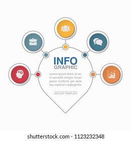 Vector infographic template for diagram, graph, presentation, chart, business concept with 5 options.