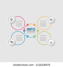 Vector infographic template for diagram, graph, presentation, chart, business concept with 4 options.