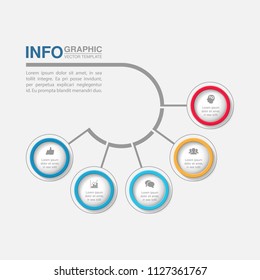 Vector infographic template for diagram, graph, presentation, chart, business concept with 5 options.