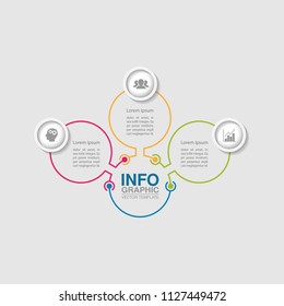 Vector infographic template for diagram, graph, presentation, chart, business concept with 3 options.