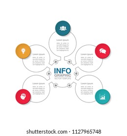 Vector infographic template for diagram, graph, presentation, chart, business concept with 5 options.
