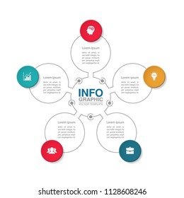 Vector infographic template for diagram, graph, presentation, chart, business concept with 5 options.