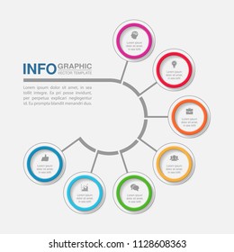 Vector infographic template for diagram, graph, presentation, chart, business concept with 7 options.