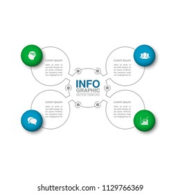 Vector infographic template for diagram, graph, presentation, chart, business concept with 4 options.
