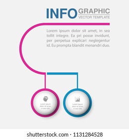 Vector infographic template for diagram, graph, presentation, chart, business concept with 2 options.