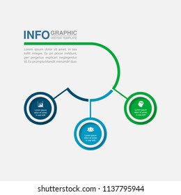 Vector infographic template for diagram, graph, presentation, chart, business concept with 3 options.