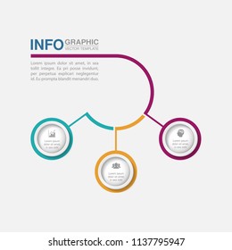 Vector infographic template for diagram, graph, presentation, chart, business concept with 3 options.