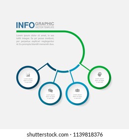 Vector infographic template for diagram, graph, presentation, chart, business concept with 4 options.