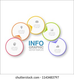 Vector infographic template for diagram, graph, presentation, chart, business concept with 5 options.
