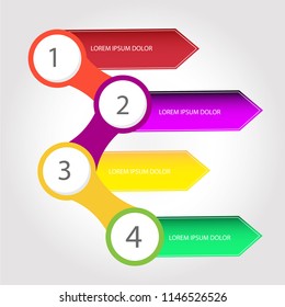 Vector infographic template for diagram graph presentation and chart. Business concept with 4 options parts steps or processes