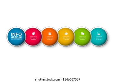 Vector infographic template for diagram, graph, presentation, chart, business concept with 5, 6, options.