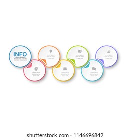 Vector infographic template for diagram, graph, presentation, chart, business concept with 6, 7 options.