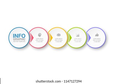 Vector infographic template for diagram, graph, presentation, chart, business concept with 4, 5 options.