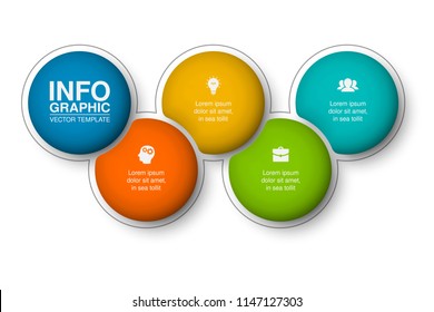 Vector infographic template for diagram, graph, presentation, chart, business concept with 4, 5 options.