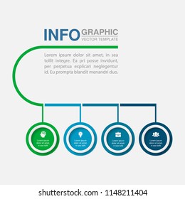 Vector infographic template for diagram, graph, presentation, chart, business concept with 4 options.