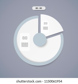 Vector infographic template for diagram, graph, presentation, chart, business concept with 80:20 options.