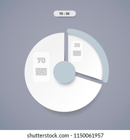 Vector infographic template for diagram, graph, presentation, chart, business concept with 70:30 options.