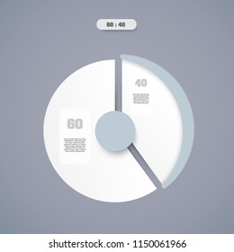 Vector infographic template for diagram, graph, presentation, chart, business concept with 60:40 options.