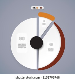 Vector infographic template for diagram, graph, presentation, chart, business concept with 3 options.