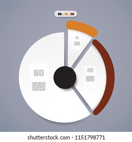 Vector infographic template for diagram, graph, presentation, chart, business concept with 3 options.