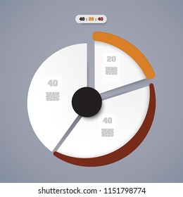 Vector infographic template for diagram, graph, presentation, chart, business concept with 3 options.